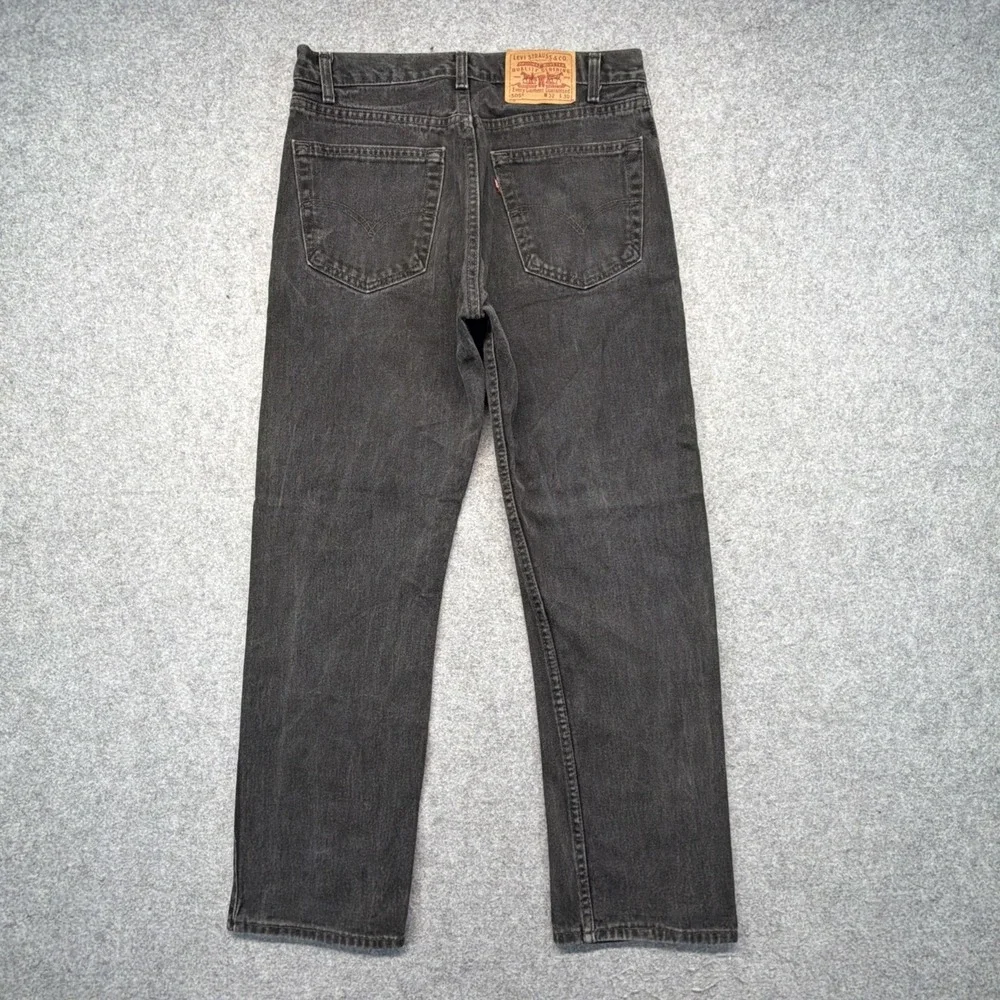 Vintage Levis 505 Black Straight Jeans Made in USA Mens 32x30 (Fits 32x28)